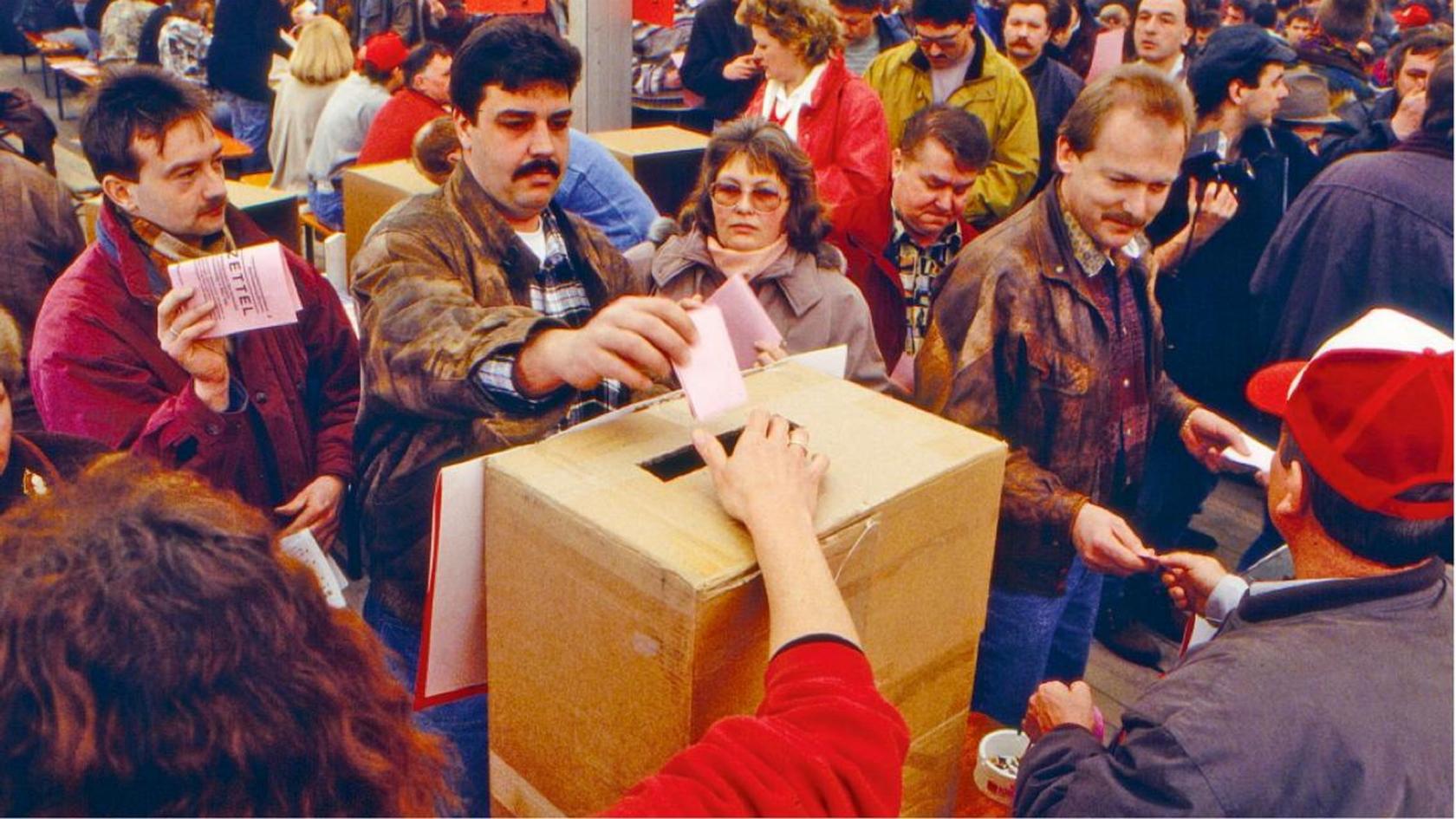 Streikabstimmung in Bayern 1995