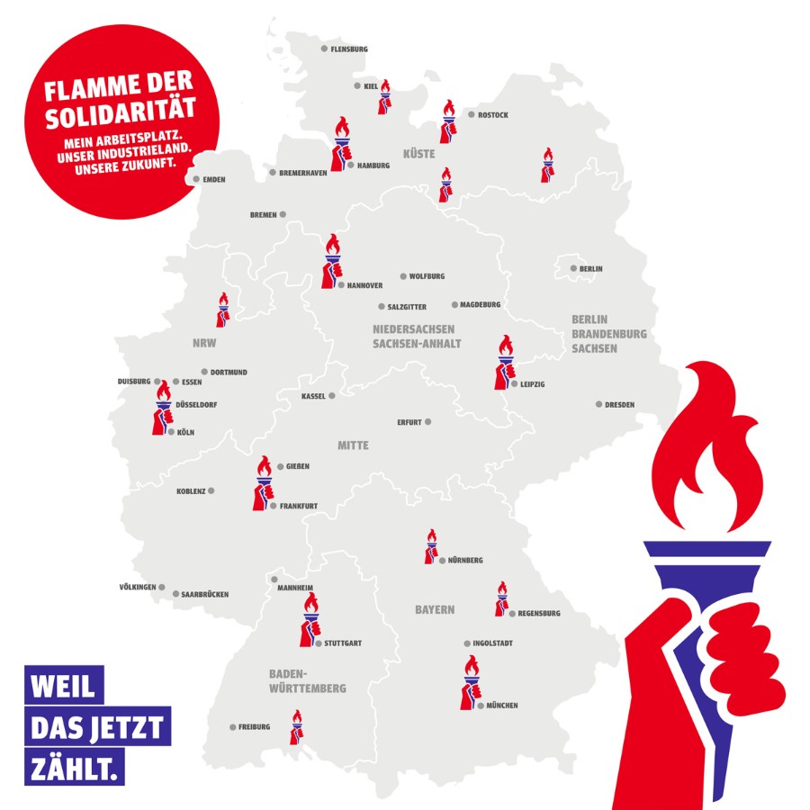 Karte Flamme der Solidarität