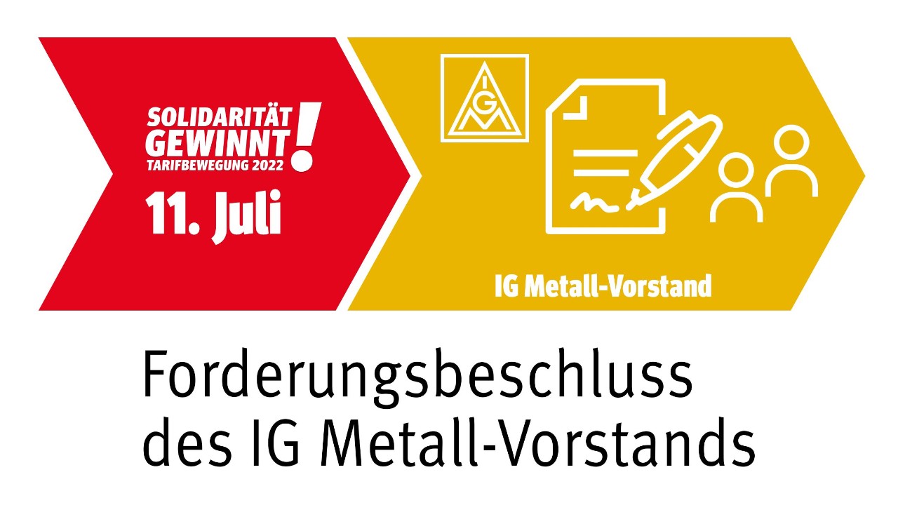 IG Metall-Vorstand empfiehlt Forderung